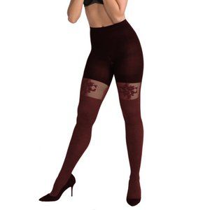 NWT Spanx Floral Lace Over-the-Knee Tights | Size D